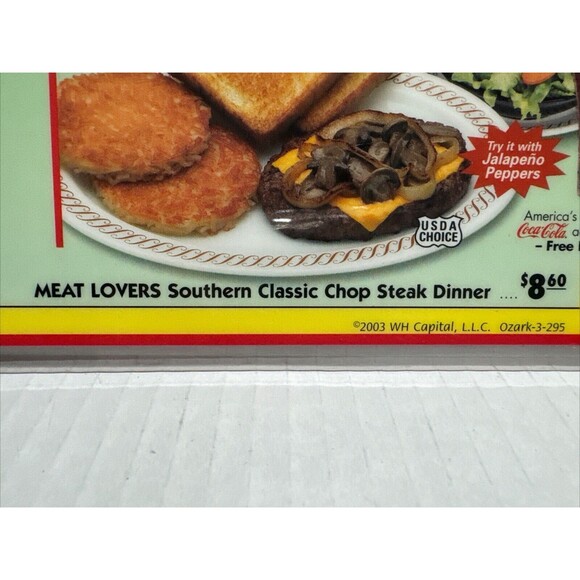 2003 Laminated Waffle House 11” x 16.5” Menu Vintage Double Sided Nostalgia - Picture 5 of 5